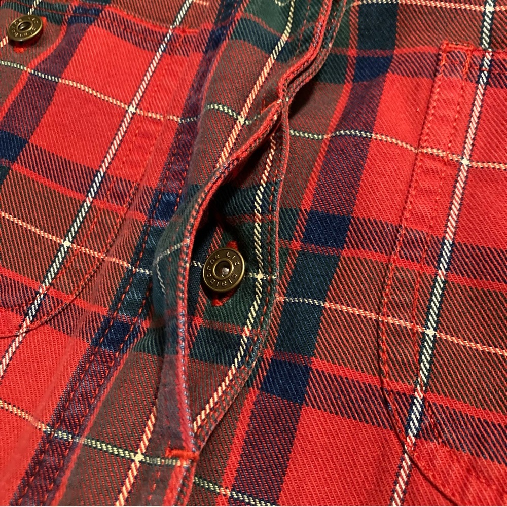 NWOT Liz Claiborne Lizwear Vintage 90s Top Long Sleeve Blouse Plaid Red Size 14 - Picture 8 of 16